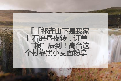 「祁连山下是我家」石磨昼夜转，订单“粮”辰到！高台这个村靠黑小麦面粉拿下成立来最大订单