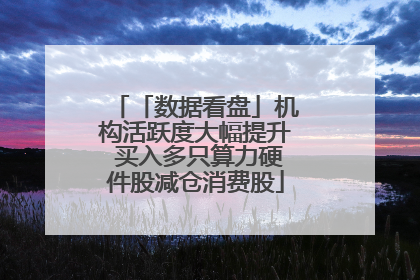 「数据看盘」机构活跃度大幅提升 买入多只算力硬件股减仓消费股
