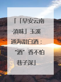 「早安云南·滇味」玉溪通海甜白酒：“酒”香不怕巷子深