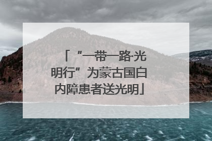 “一带一路·光明行”为蒙古国白内障患者送光明