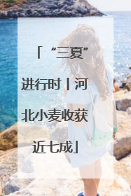 “三夏”进行时丨河北小麦收获近七成