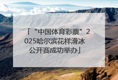 “中国体育彩票”2025哈尔滨花样滑冰公开赛成功举办