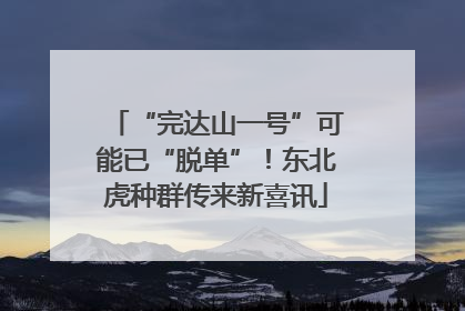“完达山一号”可能已“脱单”！东北虎种群传来新喜讯