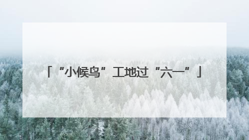 “小候鸟”工地过“六一”