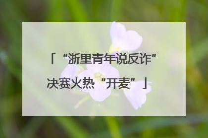 “浙里青年说反诈”决赛火热“开麦”