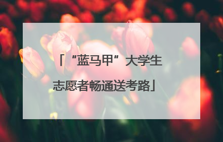“蓝马甲”大学生志愿者畅通送考路