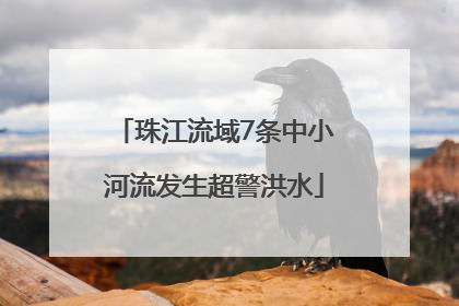 珠江流域7条中小河流发生超警洪水