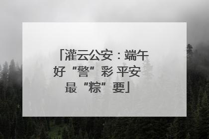 灌云公安：端午好“警”彩 平安最“粽”要