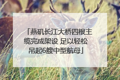 燕矶长江大桥四根主缆完成架设 足以轻松吊起6艘中型航母