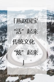 燕赵国宝“活”起来 传统文化“炫”起来