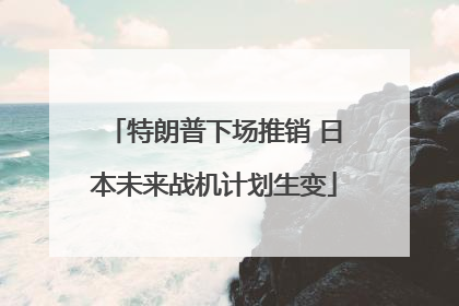 特朗普下场推销 日本未来战机计划生变