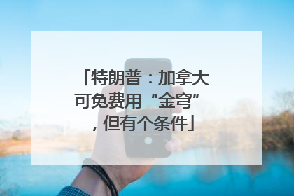 特朗普：加拿大可免费用“金穹”，但有个条件