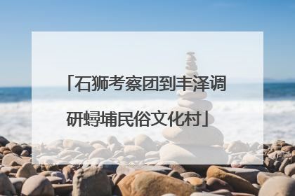 石狮考察团到丰泽调研蟳埔民俗文化村