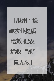 瓜州：设施农业提质增效 促农增收“钱”景无限