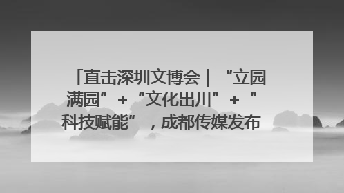 直击深圳文博会｜“立园满园”+“文化出川”+“科技赋能”，成都传媒发布三大文创领域合作清单