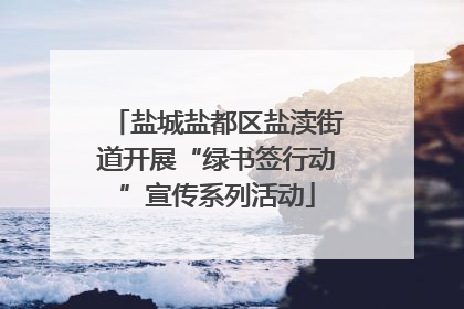 盐城盐都区盐渎街道开展“绿书签行动”宣传系列活动