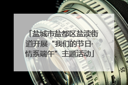 盐城市盐都区盐渎街道开展“我们的节日·情系端午”主题活动
