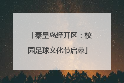 秦皇岛经开区：校园足球文化节启幕