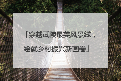 穿越武陵最美风景线，绘就乡村振兴新画卷