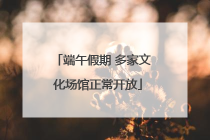端午假期 多家文化场馆正常开放