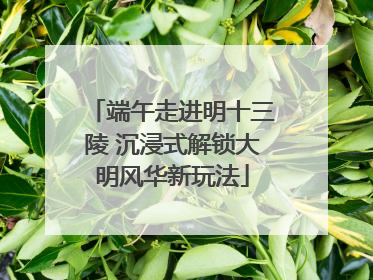 端午走进明十三陵 沉浸式解锁大明风华新玩法