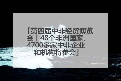 第四届中非经贸博览会丨48个非洲国家、4700多家中非企业和机构将参会