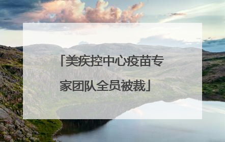 美疾控中心疫苗专家团队全员被裁