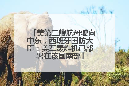 美第三艘航母驶向中东，西班牙国防大臣：美军轰炸机已部署在该国南部