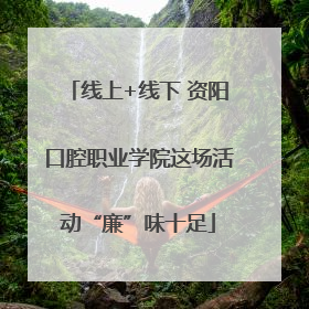 线上+线下 资阳口腔职业学院这场活动“廉”味十足