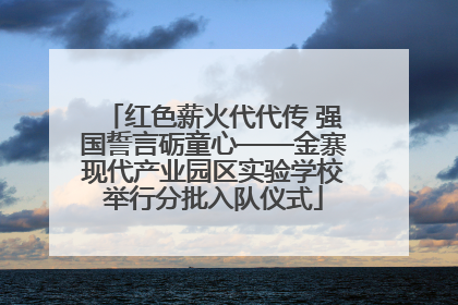 红色薪火代代传 强国誓言砺童心——金寨现代产业园区实验学校举行分批入队仪式