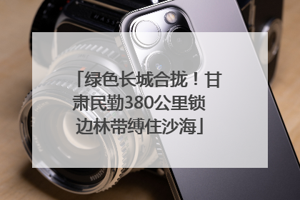 绿色长城合拢！甘肃民勤380公里锁边林带缚住沙海