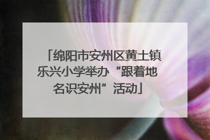 绵阳市安州区黄土镇乐兴小学举办“跟着地名识安州”活动