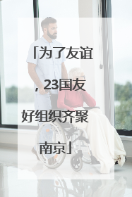 为了友谊，23国友好组织齐聚南京