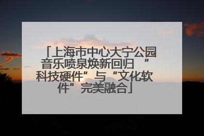 上海市中心大宁公园音乐喷泉焕新回归 “科技硬件”与“文化软件”完美融合