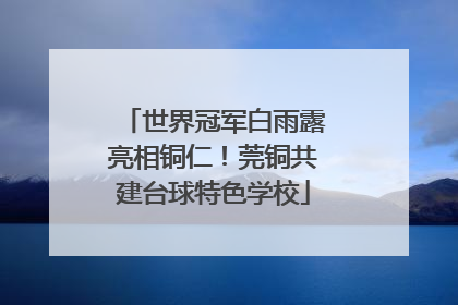 世界冠军白雨露亮相铜仁！莞铜共建台球特色学校