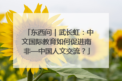 东西问｜武长虹：中文国际教育如何促进南非—中国人文交流？