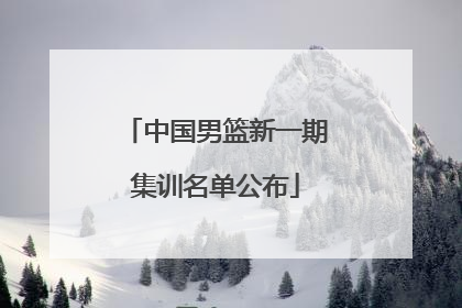 中国男篮新一期集训名单公布