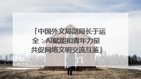 中国外文局副局长于运全：AI赋能和青年力量共促网络文明交流互鉴