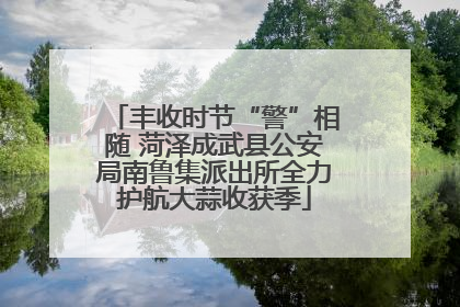 丰收时节“警”相随 菏泽成武县公安局南鲁集派出所全力护航大蒜收获季