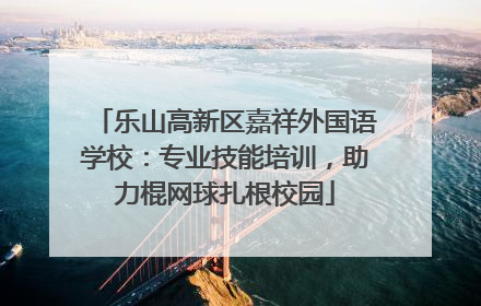 乐山高新区嘉祥外国语学校：专业技能培训，助力棍网球扎根校园