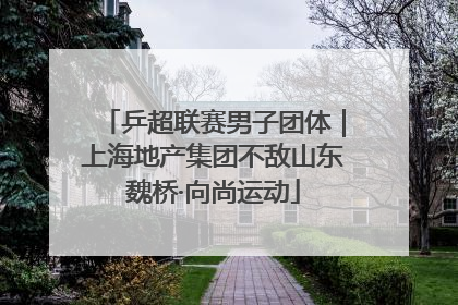 乒超联赛男子团体｜上海地产集团不敌山东魏桥·向尚运动