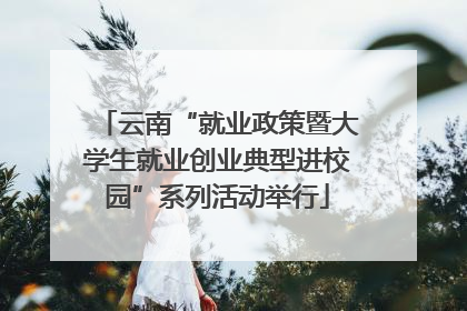 云南“就业政策暨大学生就业创业典型进校园”系列活动举行