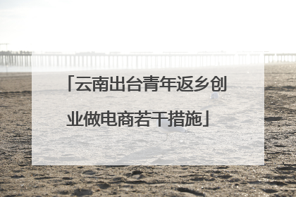 云南出台青年返乡创业做电商若干措施