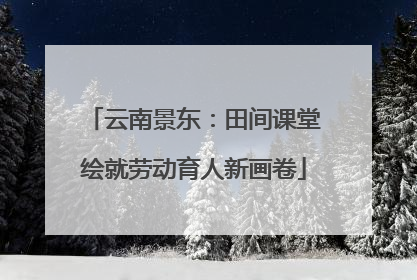 云南景东：田间课堂绘就劳动育人新画卷