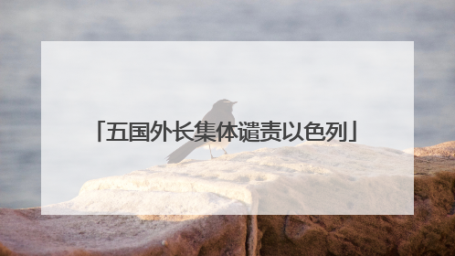 五国外长集体谴责以色列
