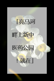 亮马河畔上新中医药公园！就在