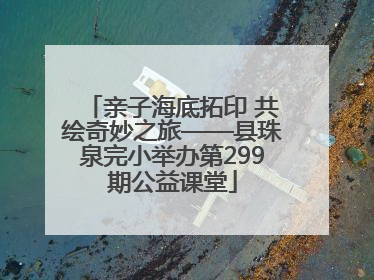 亲子海底拓印 共绘奇妙之旅——县珠泉完小举办第299期公益课堂