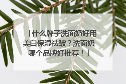 什么牌子洗面奶好用美白保湿祛皱？洗面奶哪个品牌好推荐！