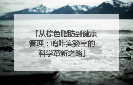 从棕色脂肪到健康管理：呜咔实验室的科学革新之路