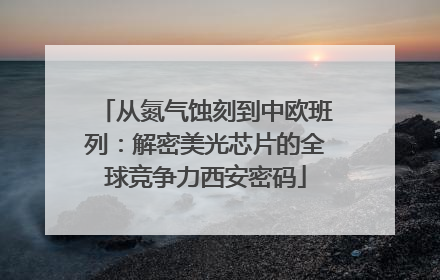 从氮气蚀刻到中欧班列：解密美光芯片的全球竞争力西安密码